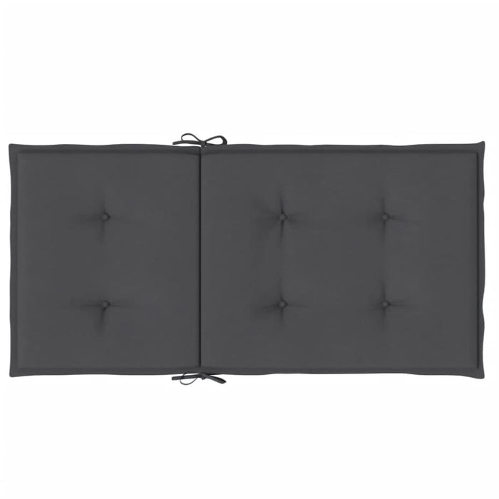 Lowback Chair Cushions 6 Pcs Melange Anthracite 100x50x4 Cm
