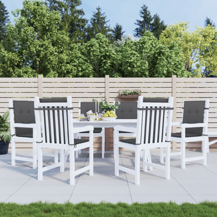 Lowback Chair Cushions 6 Pcs Melange Anthracite 100x50x4 Cm