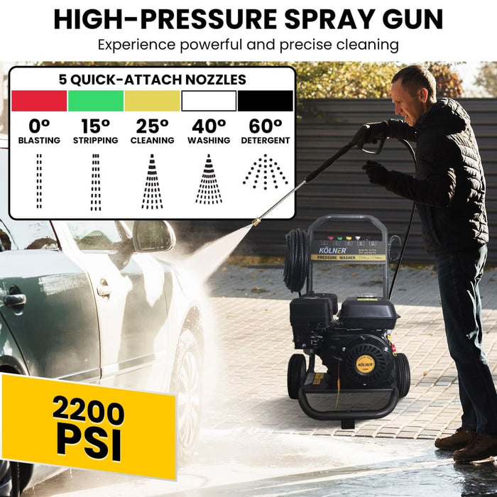 Lt-712 7hp 2200psi Petrol Engine High Pressure Washer 7.5lpm