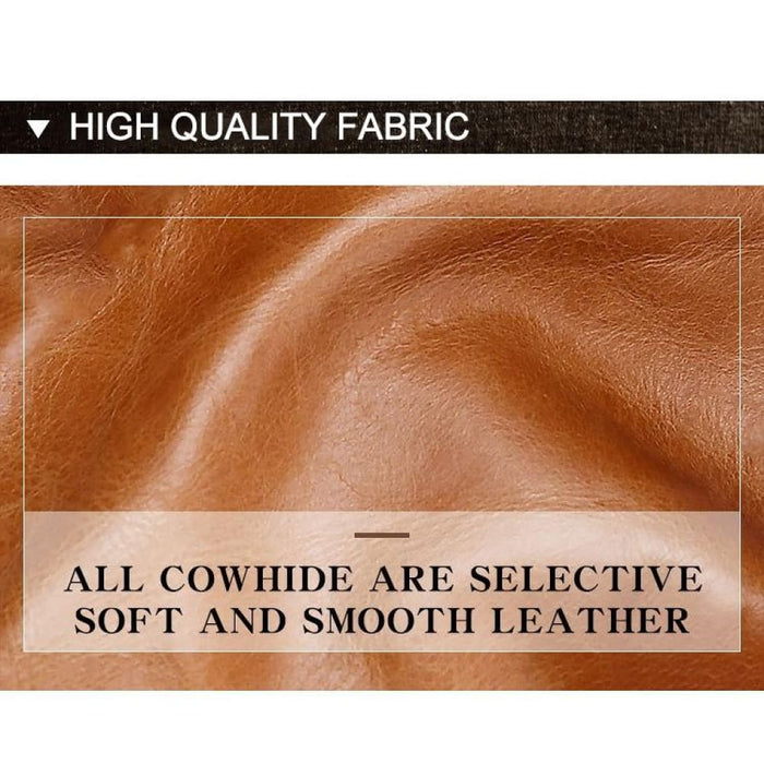 Lt3539 Cowhide Leather Zipper Buckle Anti-magnetic Rfid