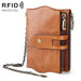 Lt3539 Cowhide Leather Zipper Buckle Anti-magnetic Rfid