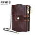 Lt3539 Cowhide Leather Zipper Buckle Anti-magnetic Rfid