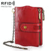 Lt3539 Cowhide Leather Zipper Buckle Anti-magnetic Rfid