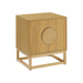 Luca Bedside Table Split Door Night Stand - Natural