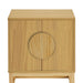 Luca Bedside Table Split Door Night Stand - Natural