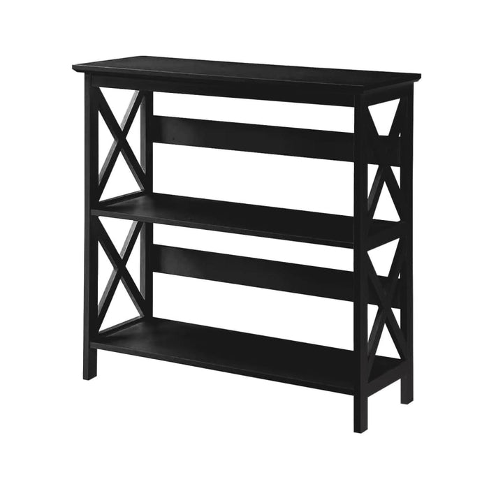 Lucas 3-tier Bookshelf - Black
