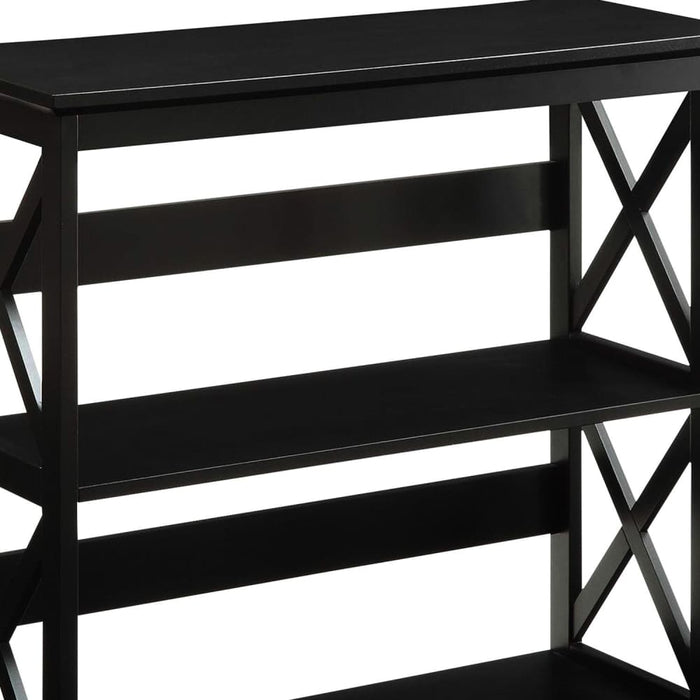 Lucas 3-tier Bookshelf - Black