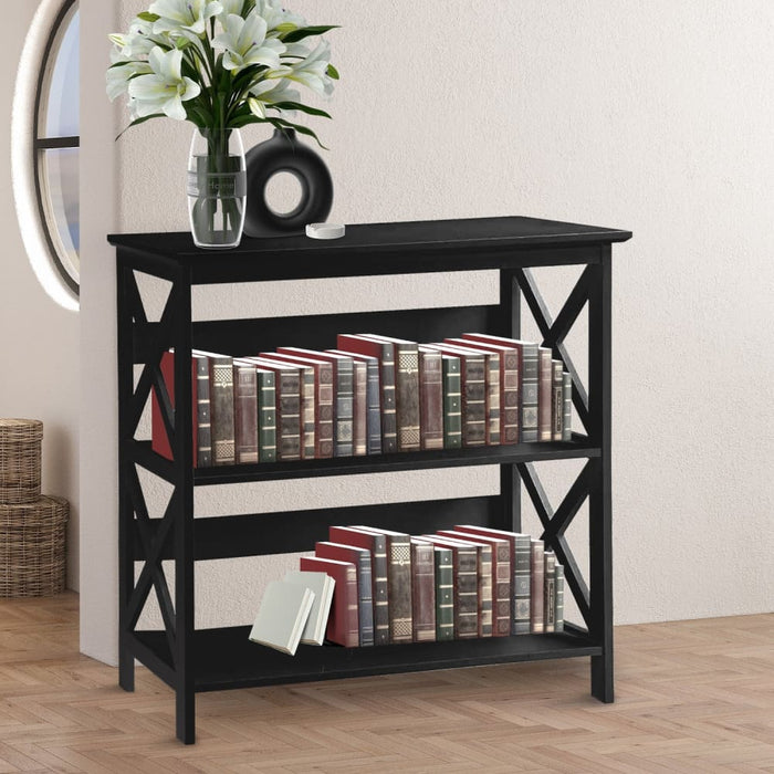 Lucas 3-tier Bookshelf - Black