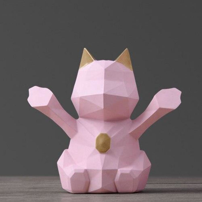 Lucky Cat Figurine Decorative Cute Piggy Bank for Children