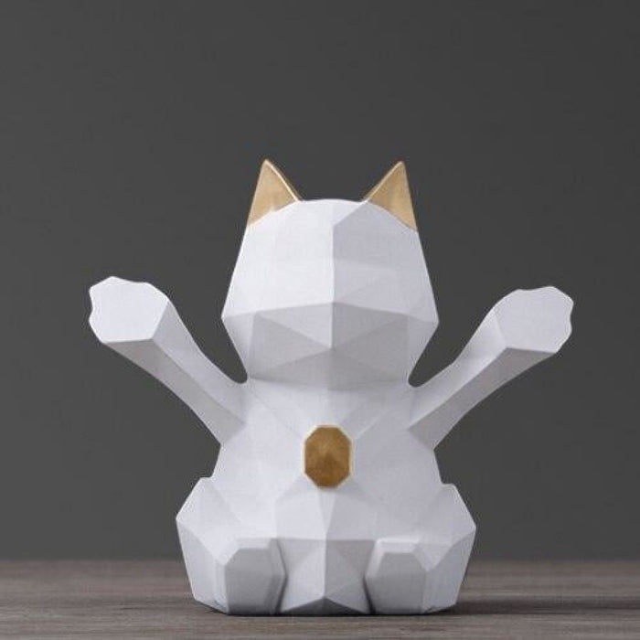 Lucky Cat Figurine Decorative Cute Piggy Bank for Children