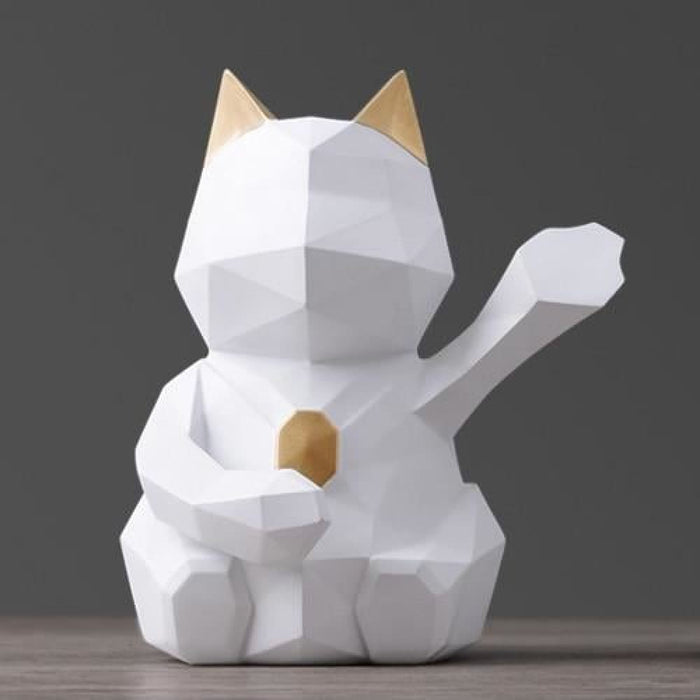 Lucky Cat Figurine Decorative Cute Piggy Bank for Children