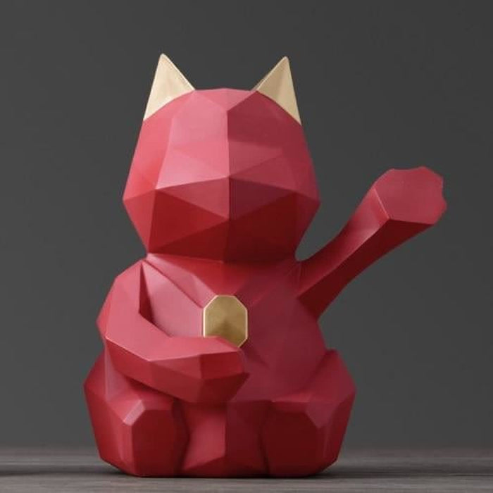 Lucky Cat Figurine Decorative Cute Piggy Bank for Children