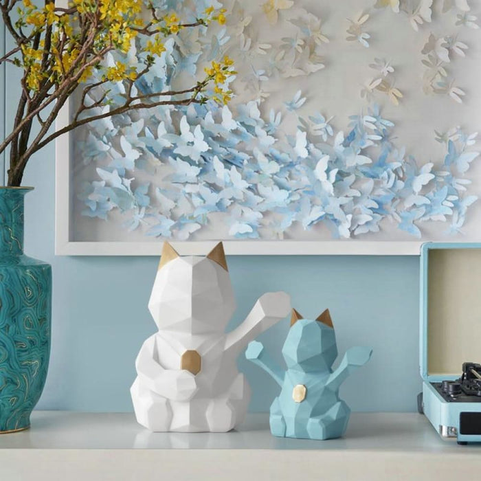 Lucky Cat Figurine Decorative Cute Piggy Bank for Children