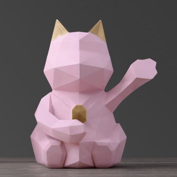 Lucky Cat Figurine Decorative Cute Piggy Bank for Children