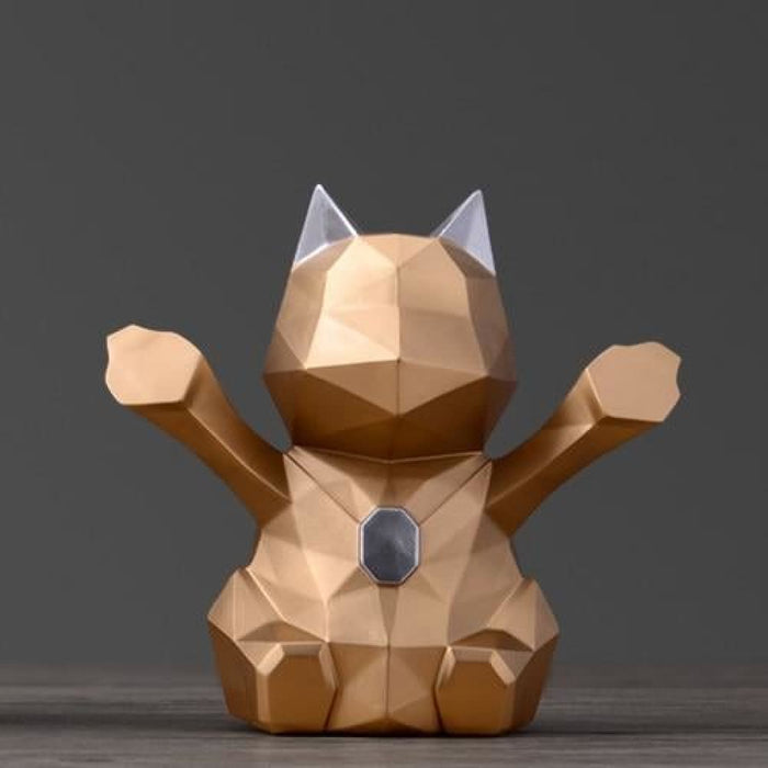 Lucky Cat Figurine Decorative Cute Piggy Bank For Children