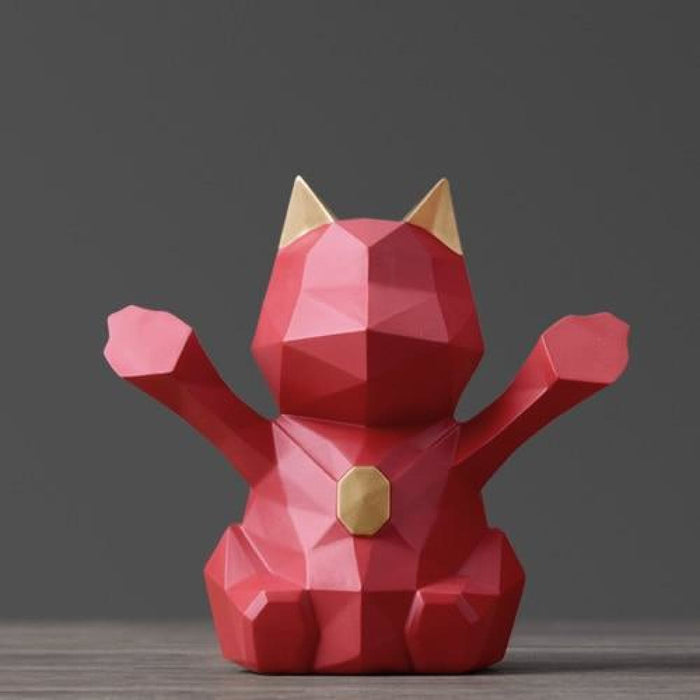 Lucky Cat Figurine Decorative Cute Piggy Bank for Children