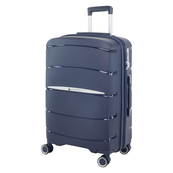 3Pc Eos Luggage Set Hard Shell Suitcase Abs+Pc - Blue
