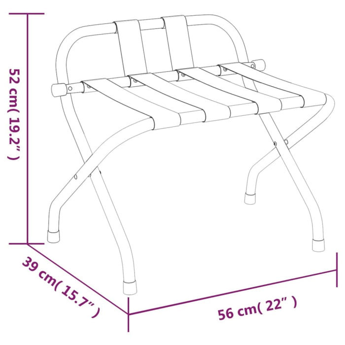 Luggage Rack with Backrest Black 56x39x52 Cm Optbip