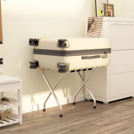 Luggage Rack Black And Silver 56x40x49 Cm Optbil