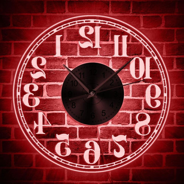 Led Luminous Backwards Wall Clock