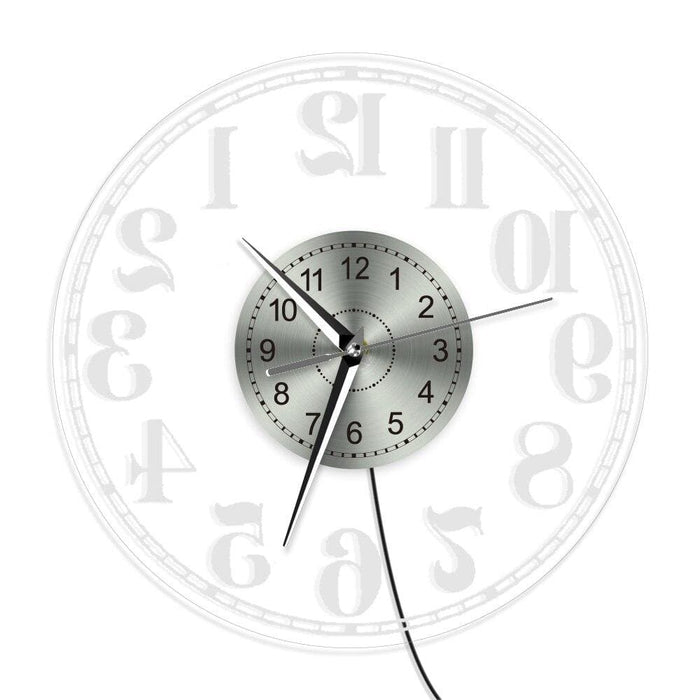 Led Luminous Backwards Wall Clock