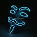 Luminous Led Neon Light Mask v for Vendetta Guy Fawkes