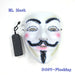Luminous Led Neon Light Mask v for Vendetta Guy Fawkes