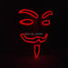 Luminous Led Neon Light Mask v for Vendetta Guy Fawkes