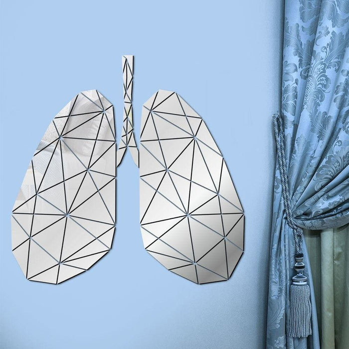 Lung Anatomy Acrylic Mirror Diy Stickers