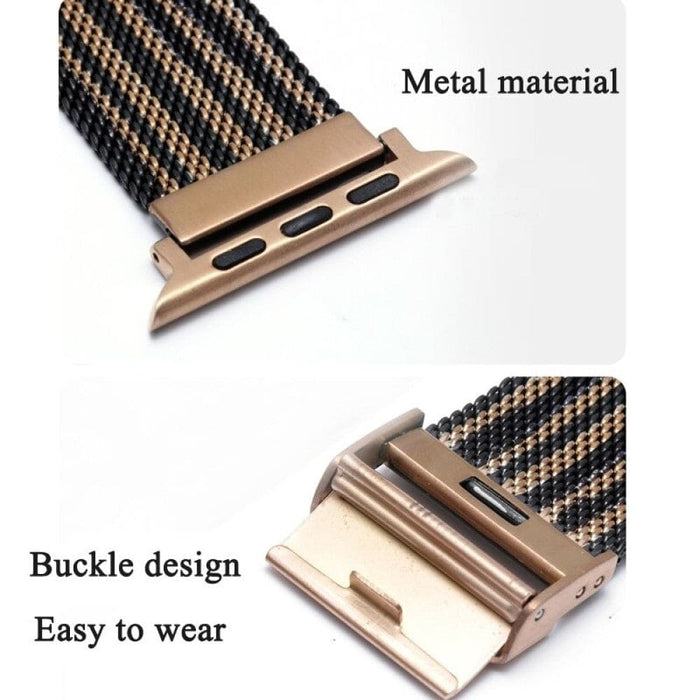 Luxurious Correa Metal Strap Compatible With Apple Watch