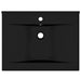 Luxury Basin with Faucet Hole Matt Black 60x46 Cm Ceramic