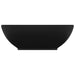 Luxury Basin Oval-shaped Matt Black 40x33 Cm Ceramic Oalkto