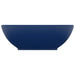 Luxury Basin Oval - shaped Matt Dark Blue 40x33 Cm Ceramic