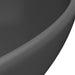 Luxury Basin Oval-shaped Matt Dark Grey 40x33 Cm Ceramic