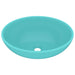 Luxury Basin Oval - shaped Matt Light Green 40x33 Cm