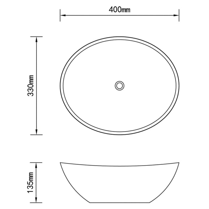 Luxury Basin Oval - shaped Matt Light Green 40x33 Cm
