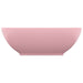 Luxury Basin Oval-shaped Matt Pink 40x33 Cm Ceramic Oalkxx