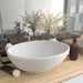 Luxury Basin Oval-shaped Matt White 40x33 Cm Ceramic Oalkxo