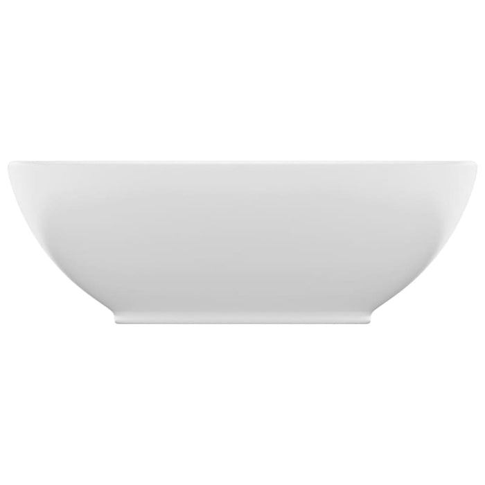 Luxury Basin Oval - shaped Matt White 40x33 Cm Ceramic