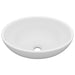 Luxury Basin Oval-shaped Matt White 40x33 Cm Ceramic Oalkxo