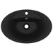 Luxury Basin Overflow Oval Matt Black 58.5x39 Cm Ceramic