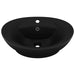 Luxury Basin Overflow Oval Matt Black 58.5x39 Cm Ceramic