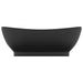 Luxury Basin Overflow Oval Matt Black 58.5x39 Cm Ceramic
