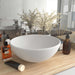 Luxury Bathroom Basin Round Matt White 32.5x14 Cm Ceramic