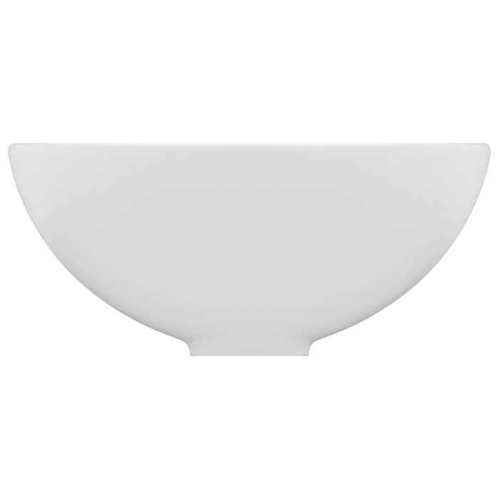 Luxury Bathroom Basin Round Matt White 32.5x14 Cm Ceramic