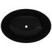 Luxury Ceramic Basin Oval-shaped Sink Black 40 x 33 Cm
