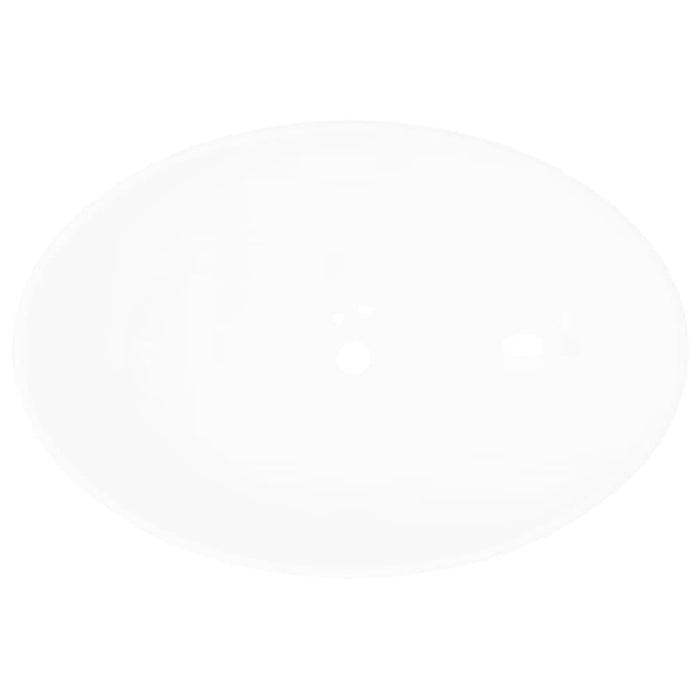 Luxury Ceramic Basin Oval-shaped Sink White 40 x 33 Cm