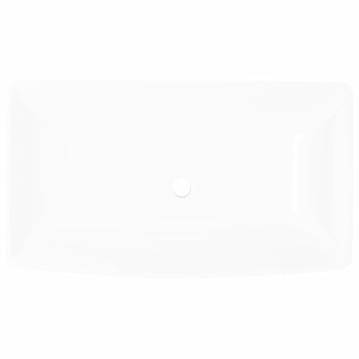 Luxury Ceramic Basin Rectangular Sink White 71 x 39 Cm