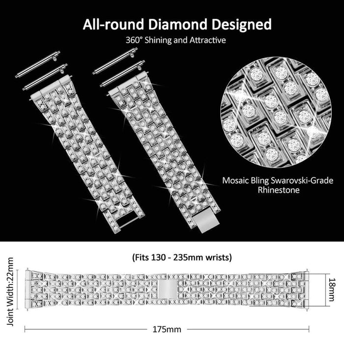 Luxury Diamond Loop Strap for Xiaomi Samsung Galaxy Watch