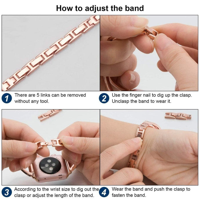 Luxury Diamond Stainless Steel Band for Apple Watch